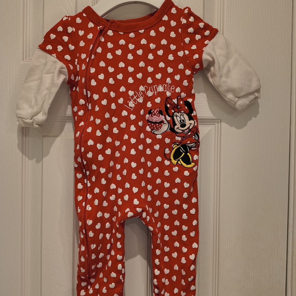 Disney Red and White Minnie Mouse Kids One Piece